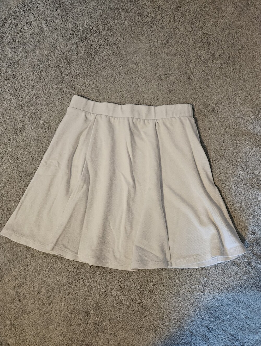 White Flared Skater Skirt